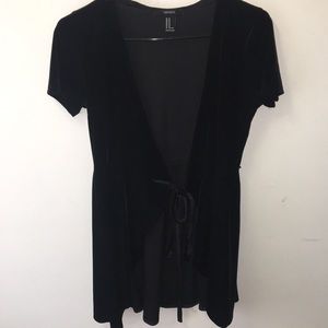 Black Velvet Wrap Dress